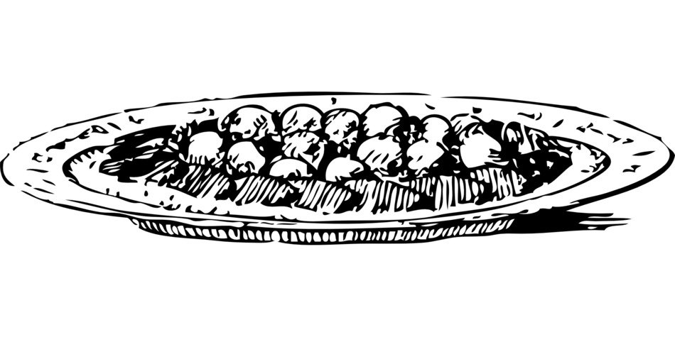 beef on a large dish as a graphic image