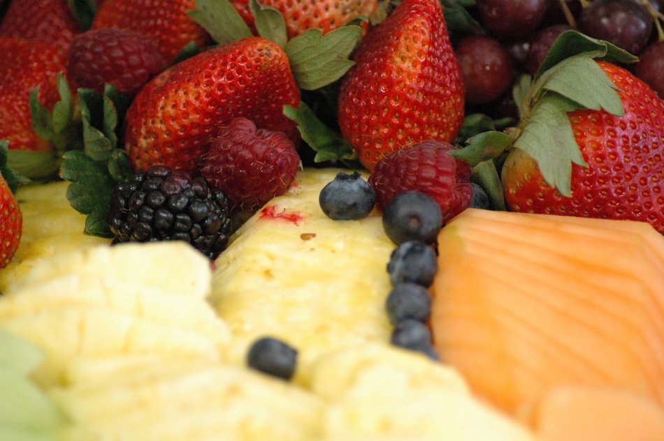 tasty and fresh fruits and berries