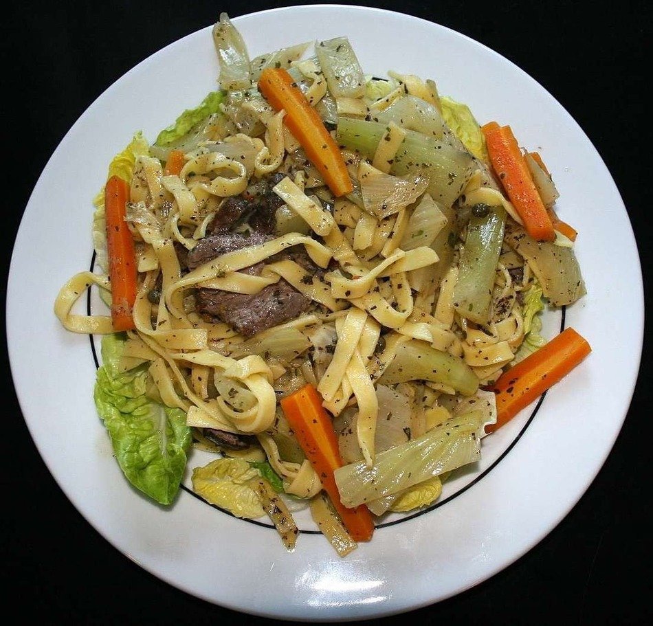 Noodle dish in Germany