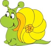 Ä°llustration of yellow and green Snail