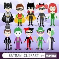 Digital Clipart BATMAN CLIPART Hero By MashaStudio Batman