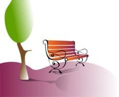 Tree In A Park Banco Y Arbol En Parque By Menosmedia Bench And