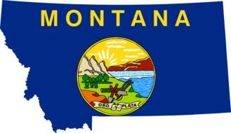 State Of Montana Flag as a graphic illustration