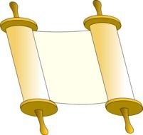 ancient scroll on a black background