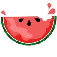 Sweet sliced watermelon clipart