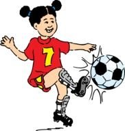 Girl Football Clip Art N5