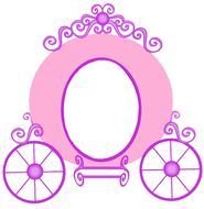 Pink Princess Carriage Clip Art N3