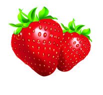 Strawberry red Vector drawing