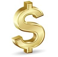 Ä°llustration of Gold Money Sign