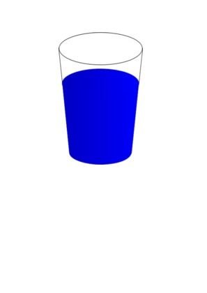 blue liquid in a glass as an illustration