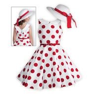 Polka Dot Swing Dress drawing