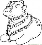 Indian Coloring Page In Color