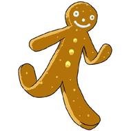 Gingerbread Man Running N6