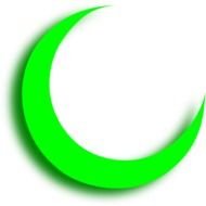 Green Crescent Moon Clip Art