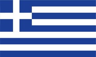 drawn rectangular Greek flag