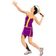 figure of female tennis player