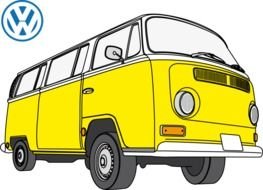 VW Bus as a graphic illustration