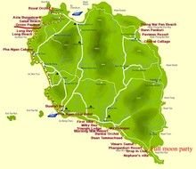Koh Phangan Map drawing