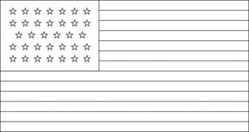 United States Flag Clip Art Black And White N3