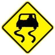 Slippery Road Sign N9