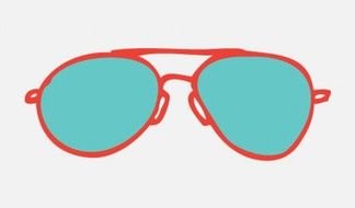 Colorful aviator glasses clipart