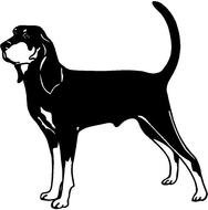Dog Treeing Coon Clip Art N6