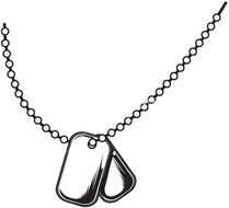 Dog Tag Outline Clip Art N2
