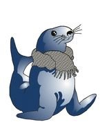 Beautiful,colorful and cute seal clipart