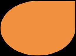 orange abstract shape