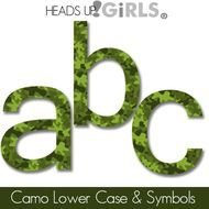Green Camo Lower Case Alphabet amp Symbols Digital Clipart By