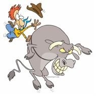 Cartoon Bull Riding Clip Art N2
