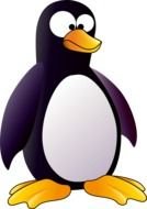 sweet cartoon penguin