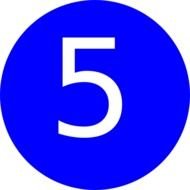 Blue Number 3 Clip Art