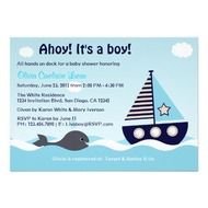 Nautical Boy Baby Shower Invitations