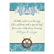 Nautical Boy Baby Shower Invitations N2