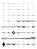 Decorative Line as graphic elements for clipart