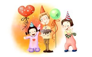 Clipart of Happy Birthday party