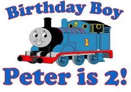 Colorful Birthday Drawing With The Thomas Train Clipart