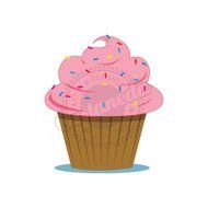 1st Birthday Cupcake Clip Art N6