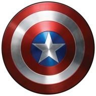 metal shield with superman logo