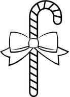 Candy Cane Clip Art Black And White N16