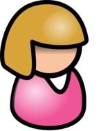 Blonde Stick Figure Clip Art