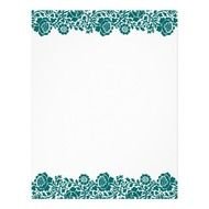 Navy Blue Damask Border Design N2