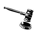 Gavel as a graphic illustration