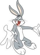 Bugs Bunny, Cartoon character with wide open hands clipart