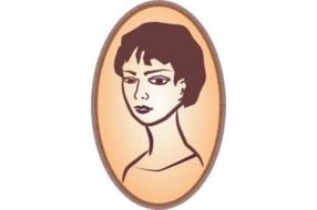 clipart of the woman portrait