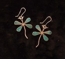 golden Dragonfly, earrings, Jewelry