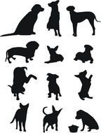 Dog Silhouette Vector N5