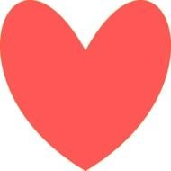 Coral Heart Clip Art N10