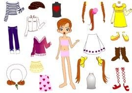 Printable Paper Doll Clothes drawing